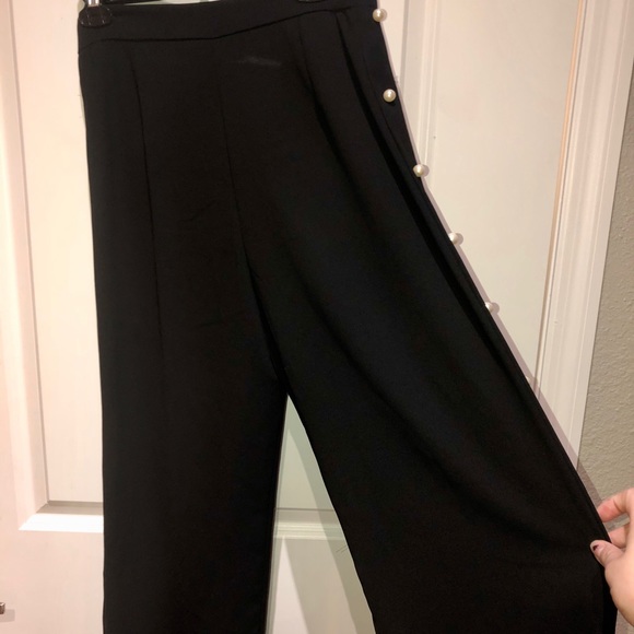 Faux Pearl Accent Pants - Picture 4 of 8